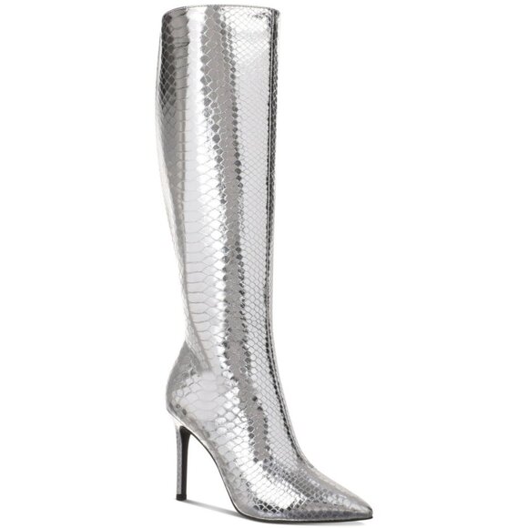 I.N.C. International Concepts Shoes - I.N.C. International Concepts Womens Rajel Knee High Boots Silver Size 7M NIB